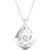 Diamond Framed Solitaire 18" Pendant Necklace (1/5 ct. t.w.) in 10k White Gold