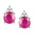 Ruby (7/8 ct. t.w.) & Diamond Accent Stud Earrings in 14k Yellow Gold (Also in Emerald, Sapphire, Morganite & Tanzanite)