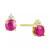 Ruby (7/8 ct. t.w.) & Diamond Accent Stud Earrings in 14k Yellow Gold (Also in Emerald, Sapphire, Morganite & Tanzanite)