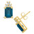London Topaz (4 ct. t.w.) and Diamond (1/5 ct. t.w.) Stud Earrings in 14K Yellow Gold