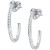 Cubic Zirconia Heart Motif Small Hoop Earrings, 0.88", Created for Macy's