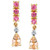 Multi-Gemstone (1-1/4 ct. t.w.) & Diamond (1/20 ct. t.w.) Drop Earrings in 14k Gold