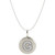 14k White Gold Necklace, Diamond Accent Letter G Disk Pendant