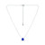 Created Blue Sapphire and Cubic Zirconia Accent Necklace