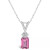 Pink Topaz (1-1/3 ct. t.w.) and Diamond Accent Pendant Necklace in 14K Yellow Gold or 14K White Gold