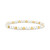 EFFY® Cultured Freshwater Pearl (4 mm) & Polished Bead Stretch Bracelet in Gold-Plated Sterling Silver