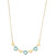 Swiss Blue Topaz Heart Chain 18" Collar Necklace (13-1/2 ct. t.w.) in 14k Gold-Plated Sterling Silver