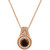 Chocolate Diamond (3/8 ct. t.w.) & Vanilla Diamond (3/8 ct. t.w.) Halo 18" Pendant Necklace in 14k Rose Gold