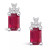 Ruby (1-3/8 Ct. t.w.) and Diamond (1/10 Ct. t.w.) Stud Earrings