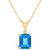 Blue Topaz (3 ct. t.w.) and Diamond Accent Pendant Necklace in 14K Yellow Gold or 14K White Gold
