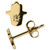 Jac+Jo by Anzie Diamond Accent Hamsa Hand Stud Earrings in 14k Gold