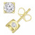 Diamond Center & Side Bezel Stud Earrings (5/8 ct. t.w.) in 14k Gold