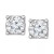 Diamond Center & Side Bezel Stud Earrings (5/8 ct. t.w.) in 14k Gold