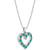 Emerald (7/8 ct. t.w.) & Diamond (1/10 ct. t.w.) Heart 18" Pendant Necklace in Sterling Silver