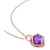 Amethyst (6-1/2 ct. t.w.) & Diamond (1/20 ct. t.w.) 18" Pendant Necklace in 18k Rose Gold-Plated Sterling Silver