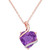 Amethyst (6-1/2 ct. t.w.) & Diamond (1/20 ct. t.w.) 18" Pendant Necklace in 18k Rose Gold-Plated Sterling Silver