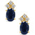 Sapphire (1-1/5 ct. t.w.) and Diamond (1/8 ct. t.w.) Stud Earrings in 14k Yellow Gold