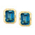EFFY® London Blue Topaz (6-3/8 ct. t.w.) & Diamond Accent Stud Earrings in 14k Gold