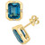 EFFY® London Blue Topaz (6-3/8 ct. t.w.) & Diamond Accent Stud Earrings in 14k Gold