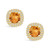 Citrine (1-3/4 ct. t.w.) and Diamond (3/8 ct. t.w.) Halo Stud Earrings in 14K Yellow Gold