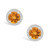 Citrine (1-1/2 ct. t.w.) and Created Sapphire (1/5 ct. t.w.) Halo Studs in 10K White Gold