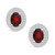 Garnet (1-7/8 ct. t.w.) and Diamond (1/2 ct. t.w.) Halo Stud Earrings in 14K White Gold