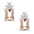 Morganite (2-3/4 Ct. T.W.) and Diamond (1/5 Ct. T.W.) Stud Earrings in 14K White Gold