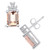 Morganite (2-3/4 Ct. T.W.) and Diamond (1/5 Ct. T.W.) Stud Earrings in 14K White Gold