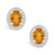 Citrine (2-3/8 ct. t.w.) and Diamond (3/8 ct. t.w.) Halo Stud Earrings in 14K White Gold