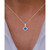 Opal Inlay and Cubic Zirconia Clover Necklace in Sterling Silver