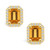 Citrine (3-1/5 ct. t.w.) and Diamond (3/8 ct. t.w.) Halo Stud Earrings in 14K Yellow Gold