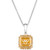 Sunny Yellow Diamond (7/8 ct. t.w.) & Vanilla Diamond (1/20 ct. t.w.) Halo Quad Cluster 18" Pendant Necklace in Platinum & 18k Gold