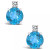 Blue Topaz (1-1/5 ct. t.w.) and Diamond Accent Stud Earrings in 14K Yellow Gold