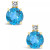 Blue Topaz (1-1/5 ct. t.w.) and Diamond Accent Stud Earrings in 14K Yellow Gold