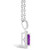 Amethyst (1-3/5 ct. t.w.) and Created Sapphire (1/5 ct. t.w.) Halo Pendant Necklace in 10K White Gold