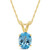Blue Topaz Pendant Necklace (1-5/8 ct.t.w) in 14K Yellow Gold