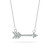 Cubic Zirconia Arrow Necklace in 18k Gold Plated Sterling Silver or Sterling Silver