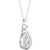 Diamond Teardrop Halo 18" Pendant Necklace (1/4 ct. t.w.) in 10k White Gold