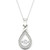 Diamond Teardrop Halo 18" Pendant Necklace (1/4 ct. t.w.) in 10k White Gold