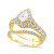 Diamond Pear-Cut Halo Bridal Set (2. ct. t.w.) in 14K White, Yellow or Rose Gold