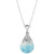 Turquoise Flake Bulb 18" Pendant Necklace in Sterling Silver