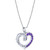 Amethyst (1/2 ct. t.w.) & Diamond (1/20 ct. t.w.) Heart 18" Pendant Necklace in Sterling Silver
