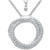 Cubic Zirconia Twisted Circle 16" Pendant Necklace, Created for Macy's