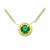 Green Cubic Zirconia Framed 16" Pendant Necklace, Created for Macy's