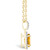 Citrine (1-1/5 ct. t.w.) and Created Sapphire (1/6 ct. t.w.) Halo Pendant Necklace in 10K Yellow Gold