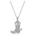 Cubic Zirconia Cowboy Boot with Spur Pendant Necklace in Sterling Silver
