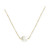 Single Pearl (10 x 8 mm) Necklace Set in 14k Yellow Gold
