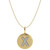 14k Gold Necklace, Diamond Accent Letter X Disk Pendant