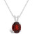 Women's Garnet (3-1/10 ct.t.w.) and Diamond Accent Pendant Necklace in Sterling Silver
