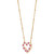 Lab-Created Ruby (1/4 ct. t.w.) & Lab-Created White Sapphire (1/4 ct. t.w.) Heart Pendant Necklace in 14k Gold-Plated Sterling Silver, 16" + 2" extender